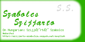 szabolcs szijjarto business card